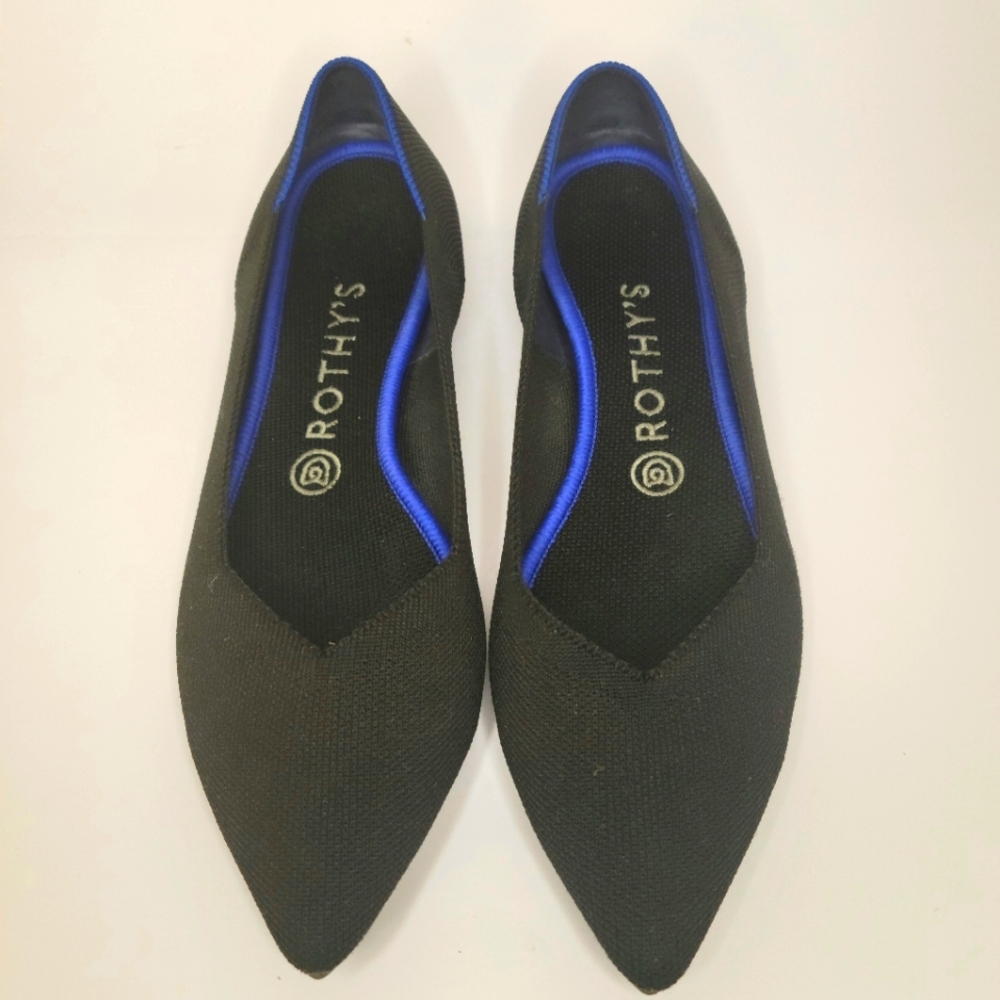 Rothys point black size 9